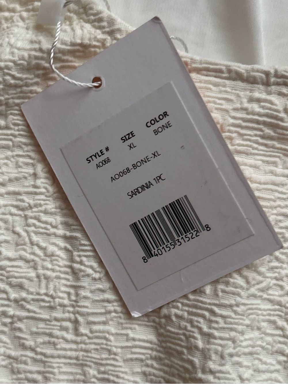 NWT Andie Sardinia One Piece Swimsuit in Bone White Sz XL - Picture 9 of 9
